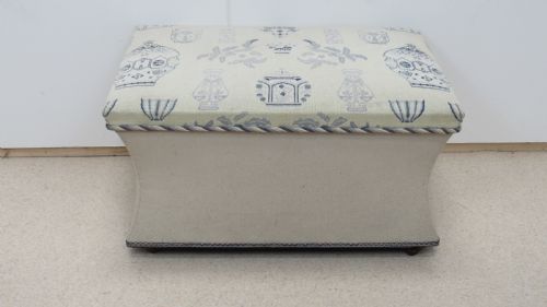 lovely upholstered ottoman - CATEGORY: ANTIQUE CHESTS - DATED 1910