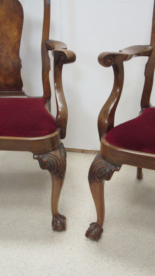 WONDERFUL SET OF 8 WALNUT DINING CHAIRS - ADDITIONAL PHOTO 8