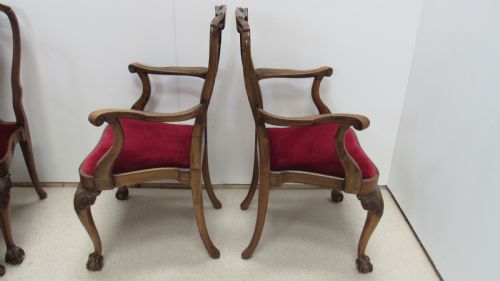 WONDERFUL SET OF 8 WALNUT DINING CHAIRS - ADDITIONAL PHOTO 9