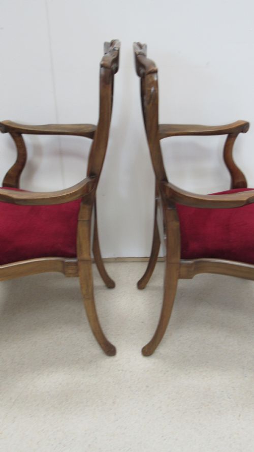 WONDERFUL SET OF 8 WALNUT DINING CHAIRS - ADDITIONAL PHOTO 10