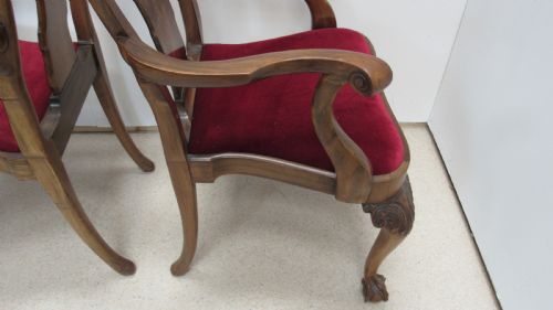 WONDERFUL SET OF 8 WALNUT DINING CHAIRS - ADDITIONAL PHOTO 11