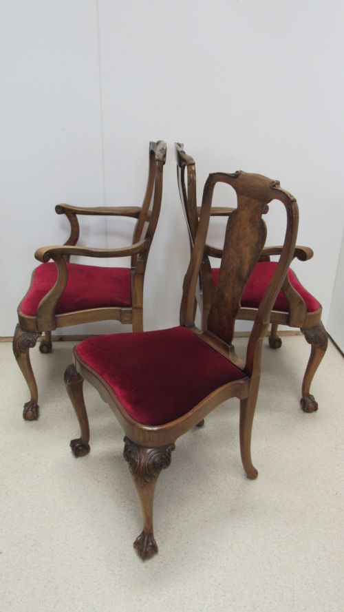 WONDERFUL SET OF 8 WALNUT DINING CHAIRS - ADDITIONAL PHOTO 12