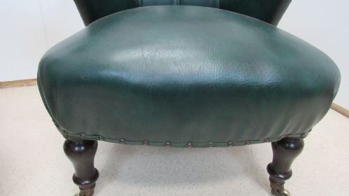 PAIR OF LEATHER LIBRARY CHAIRS - ADDITIONAL PHOTO 9