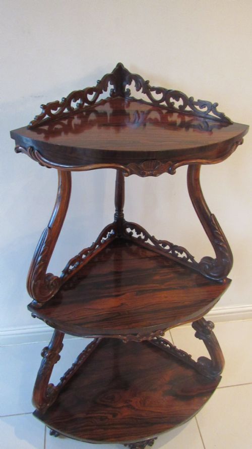 SUPERB ROSEWOOD CORNER WOTNOT - ADDITIONAL PHOTO 13
