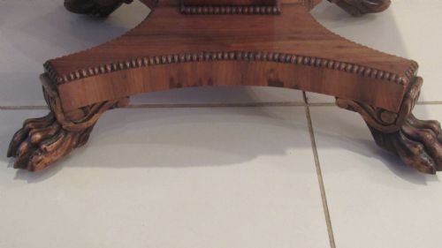 WILLIAM 1V FEATHERED MAHOGANY SEWING LAMP TABLE - ADDITIONAL PHOTO 5