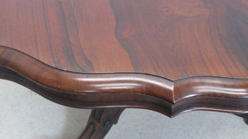 WONDERFUL SHAPED CIRCULAR ROSEWOOD TABLE - ADDITIONAL PHOTO 5