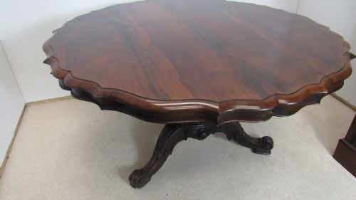 WONDERFUL SHAPED CIRCULAR ROSEWOOD TABLE - ADDITIONAL PHOTO 14