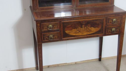 SUPERB MARQUETRY DISPLAY CABINET - ADDITIONAL PHOTO 9