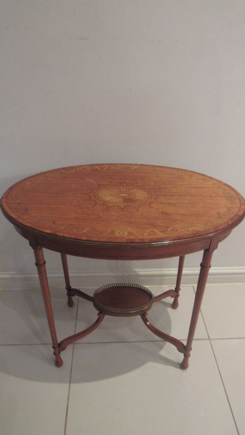 SUPERB SATINWOOD OCCASIONAL TABLE - ADDITIONAL PHOTO 1
