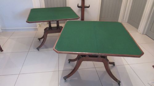 WONDERFUL PAIR OF GEORGIAN MAHOGANY CARD TABLES - ADDITIONAL PHOTO 11
