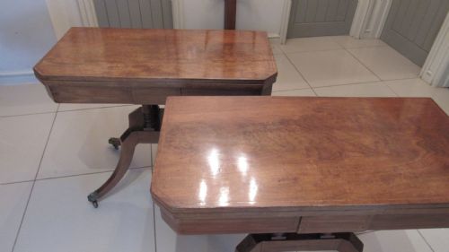 WONDERFUL PAIR OF GEORGIAN MAHOGANY CARD TABLES - ADDITIONAL PHOTO 15