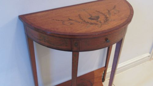 SUPERB SMALL SATINWOOD CONSOLE TABLE - ADDITIONAL PHOTO 7