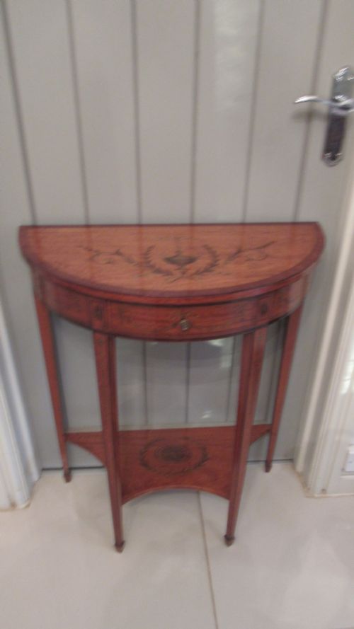 SUPERB SMALL SATINWOOD CONSOLE TABLE - ADDITIONAL PHOTO 12