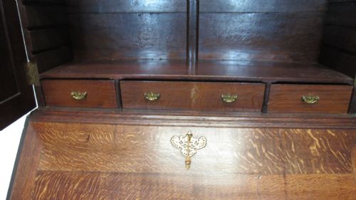 LOVELY 18TH CENTURY OAK BUREAU BOOKCASE - ADDITIONAL PHOTO 5