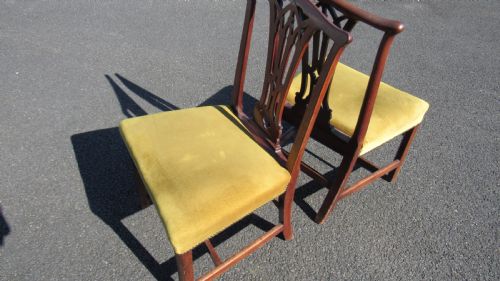 SET OF FOUR WIDE MAHOGANY GEORGIAN CHAIRS - ADDITIONAL PHOTO 13