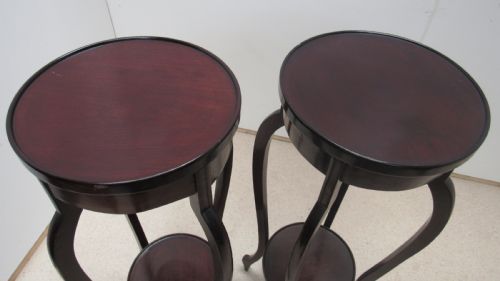 PAIR OF MAHOGANY JARDINIERE STANDS - ADDITIONAL PHOTO 2