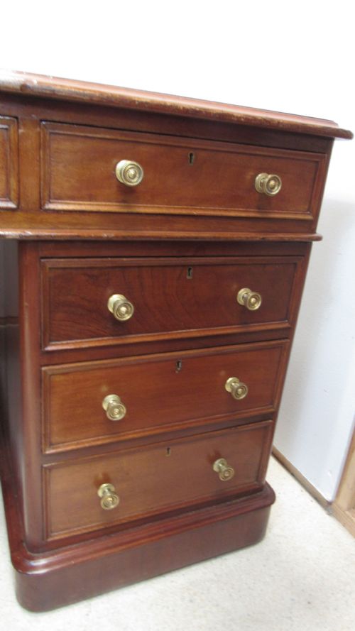 SUPERB LARGE VICTORIAN PARTNERS DESK - ADDITIONAL PHOTO 9