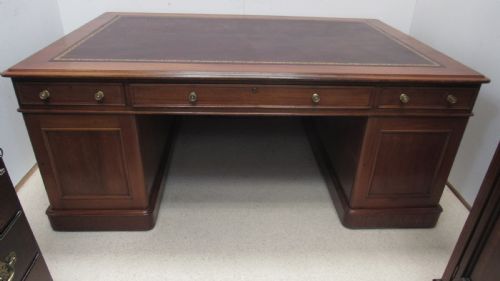 SUPERB LARGE VICTORIAN PARTNERS DESK - ADDITIONAL PHOTO 15
