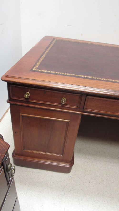 SUPERB LARGE VICTORIAN PARTNERS DESK - ADDITIONAL PHOTO 22