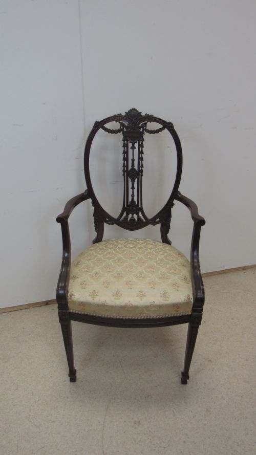 a superb quality office arm chair - CATEGORY: ANTIQUE CHAIRS - DATED 1890