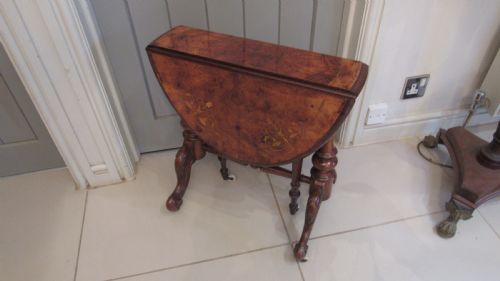 SUPERB WALNUT INLAID BABY SUTHERLAND TABLE - ADDITIONAL PHOTO 6