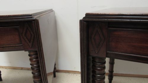 SUPERB PAIR OF LATE GEORGIAN DROP LEAF TABLES - ADDITIONAL PHOTO 4