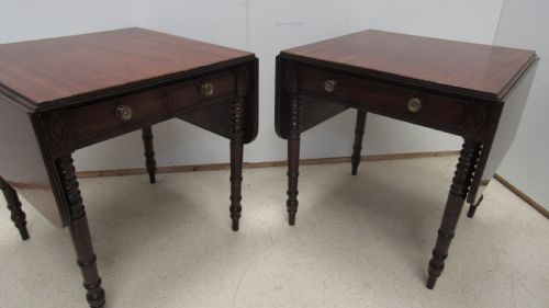 SUPERB PAIR OF LATE GEORGIAN DROP LEAF TABLES - ADDITIONAL PHOTO 16