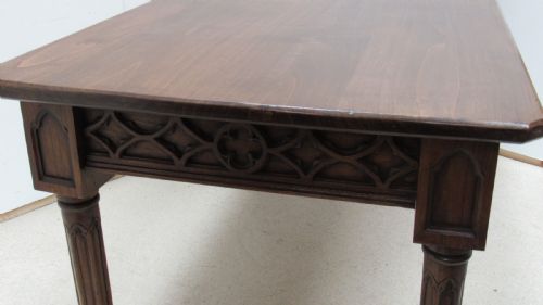 A WONDERFUL OAK GOTHIC REFECTORY TABLE - ADDITIONAL PHOTO 11