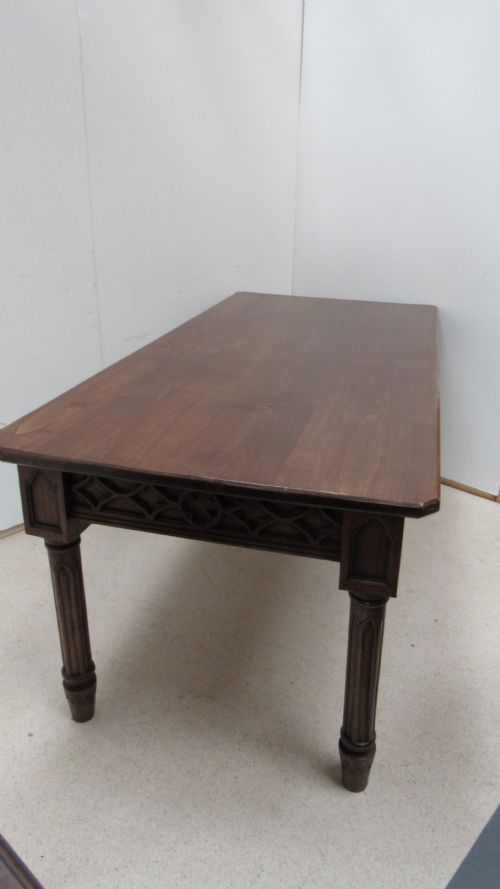 A WONDERFUL OAK GOTHIC REFECTORY TABLE - ADDITIONAL PHOTO 18