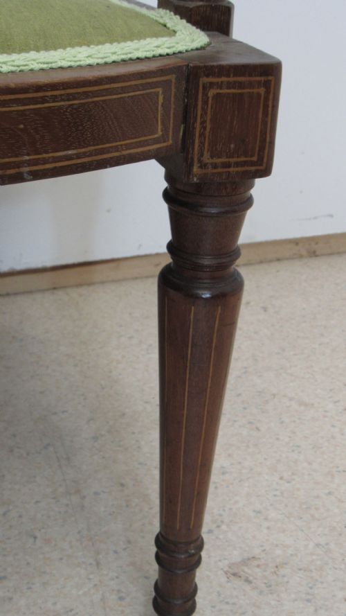 PRETTY EDWARDIAN INLAID SETTEE - ADDITIONAL PHOTO 6