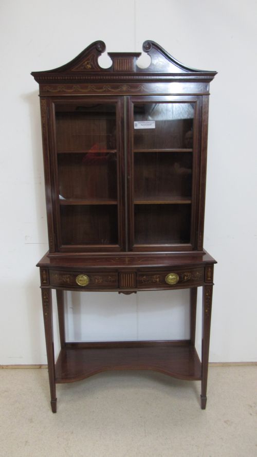 A MOST EXQUISITE EDWARDIAN INLAID DISPLAY CABINET - ADDITIONAL PHOTO 2