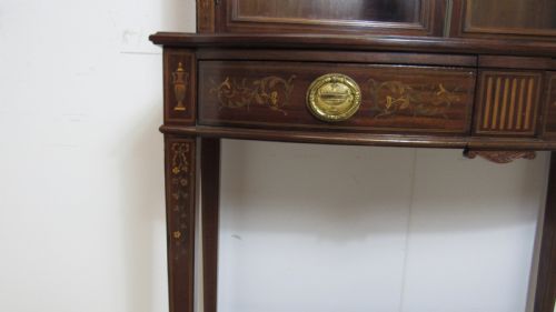 A MOST EXQUISITE EDWARDIAN INLAID DISPLAY CABINET - ADDITIONAL PHOTO 3