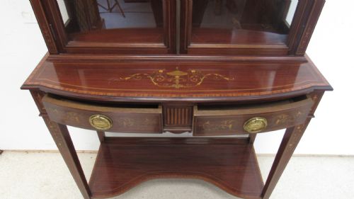A MOST EXQUISITE EDWARDIAN INLAID DISPLAY CABINET - ADDITIONAL PHOTO 10