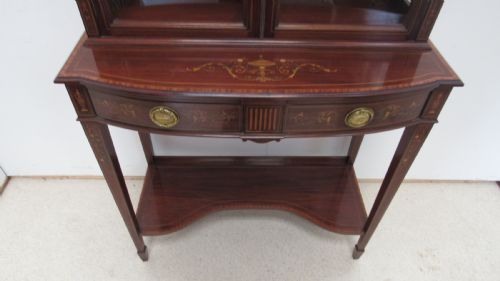 A MOST EXQUISITE EDWARDIAN INLAID DISPLAY CABINET - ADDITIONAL PHOTO 11