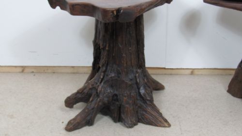 UNUSUAL AND RARE PAIR OF TREE OCCASIONAL TABLES - ADDITIONAL PHOTO 2