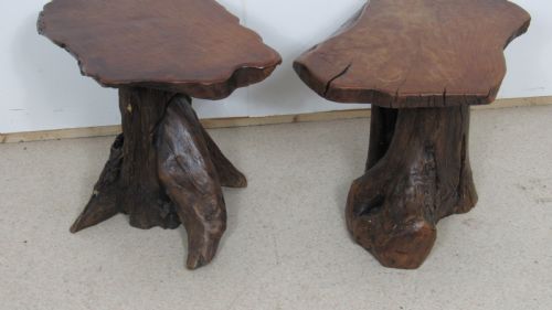 UNUSUAL AND RARE PAIR OF TREE OCCASIONAL TABLES - ADDITIONAL PHOTO 11