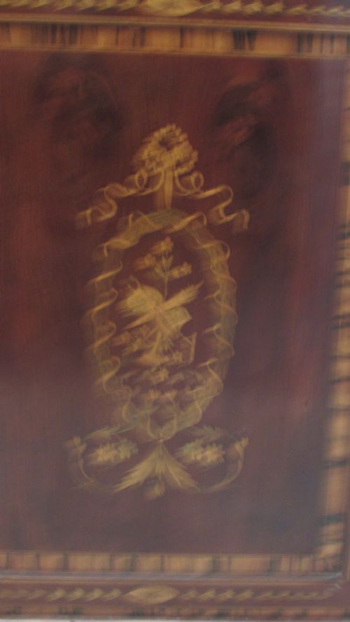 SUPERB GEORGIAN MARQUETRY LIBRARY BOOKCASE - ADDITIONAL PHOTO 3