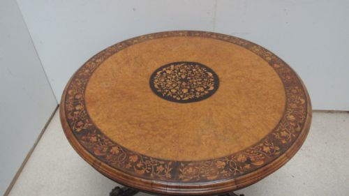 WONDERFUL QUALITY SMALL L CIRCULAR MARQUETRY TABLE - ADDITIONAL PHOTO 2