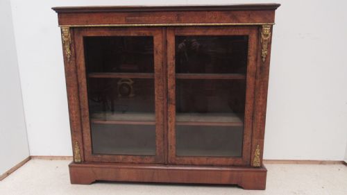 LOVELY INLAID VICTORIAN WALNUT CABINET - ADDITIONAL PHOTO 2