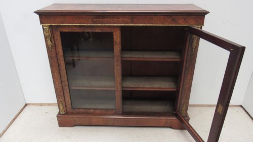 LOVELY INLAID VICTORIAN WALNUT CABINET - ADDITIONAL PHOTO 8