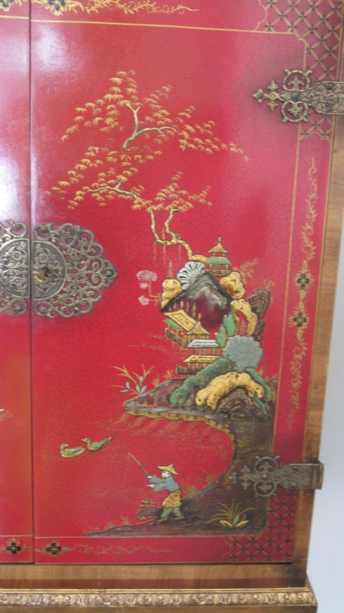 SUPERB RED LACQUERED COCKTAIL CABINET - ADDITIONAL PHOTO 8
