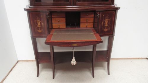 FABULOUS INLAID SECRETAIRE DISPLAY CABINET - ADDITIONAL PHOTO 11