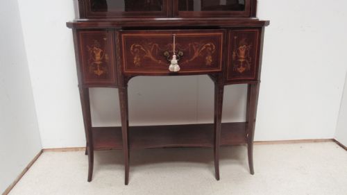 FABULOUS INLAID SECRETAIRE DISPLAY CABINET - ADDITIONAL PHOTO 12