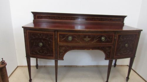 SUPERB MARQUETRY INLAID MAHOGANY SIDEBOARD - ADDITIONAL PHOTO 1