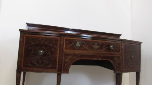 SUPERB MARQUETRY INLAID MAHOGANY SIDEBOARD - ADDITIONAL PHOTO 2