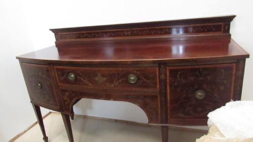 SUPERB MARQUETRY INLAID MAHOGANY SIDEBOARD - ADDITIONAL PHOTO 4