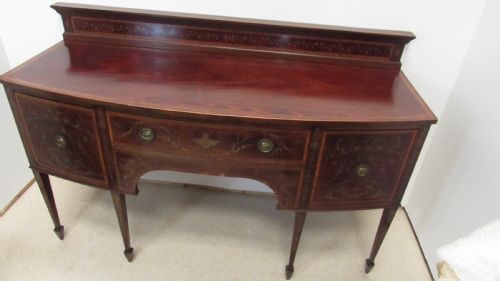 SUPERB MARQUETRY INLAID MAHOGANY SIDEBOARD - ADDITIONAL PHOTO 10