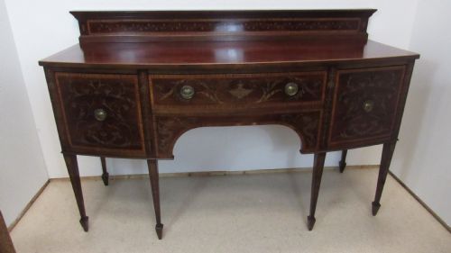 SUPERB MARQUETRY INLAID MAHOGANY SIDEBOARD - ADDITIONAL PHOTO 11