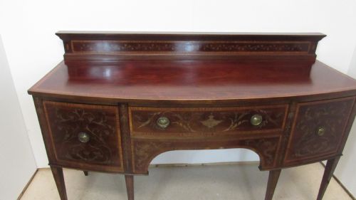SUPERB MARQUETRY INLAID MAHOGANY SIDEBOARD - ADDITIONAL PHOTO 12