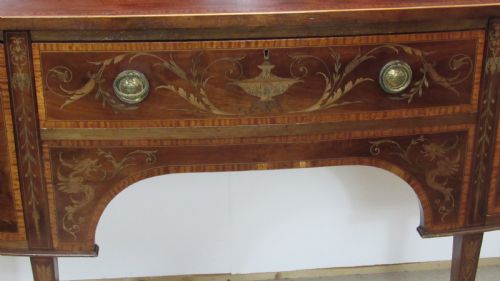 SUPERB MARQUETRY INLAID MAHOGANY SIDEBOARD - ADDITIONAL PHOTO 13